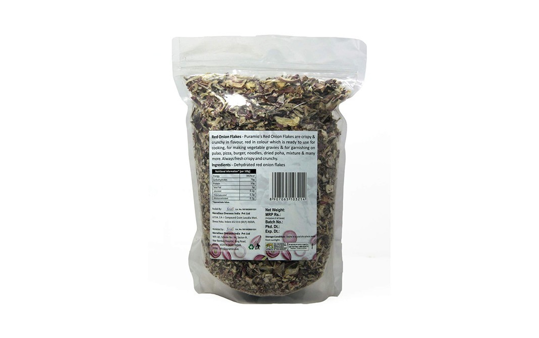 Puramio Red Onion Flakes    Pack  300 grams